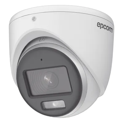 [ColorVu] Turret TURBOHD 3K (5 Megapixel) / Lente 2.8 mm / Micrófono Integrado / Imagen a Color 24/7 / 20 mts Luz Blanca / Exterior IP67 / dWDR / 4 Tecnologías