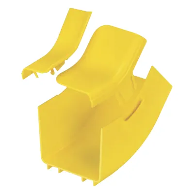 Bajada Vertical Interior de 45º con Tapa, Para uso con Canaletas 4X4 FiberRunner™, Color Amarillo