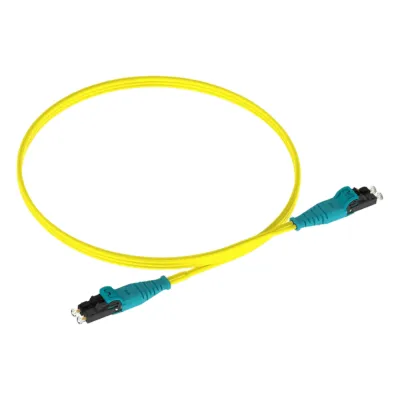 Jumper de Fibra Optica Monomodo 9/125 OS2, LC-LC Duplex Push Pull, OFNR (Riser), Color Amarillo, 3 Metros (9.84 Pies)