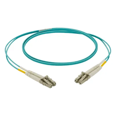 Jumper de Fibra Óptica NetKey Multimodo 50/125 OM3, LC-LC Duplex, LSZH, Color Aqua, 3 Metros (9.84 Pies)
