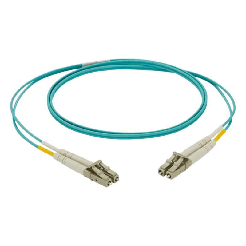 Jumper de Fibra Óptica NetKey Multimodo 50/125 OM3, LC-LC Duplex, LSZH, Color Aqua, 3 Metros (9.84 Pies)