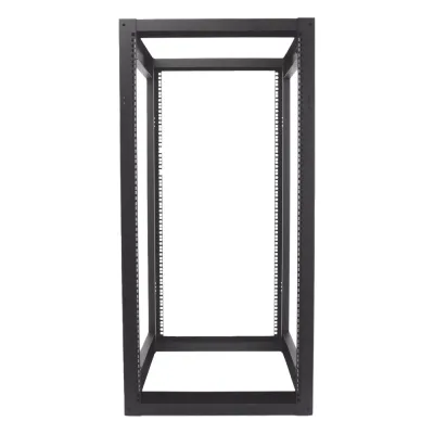 Rack Estándar 19" de 4 Postes, Acero, 24 Unidades, Profundidad Ajustable.