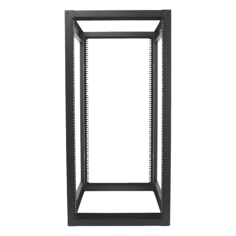 Rack Estándar 19" de 4 Postes, Acero, 24 Unidades, Profundidad Ajustable.