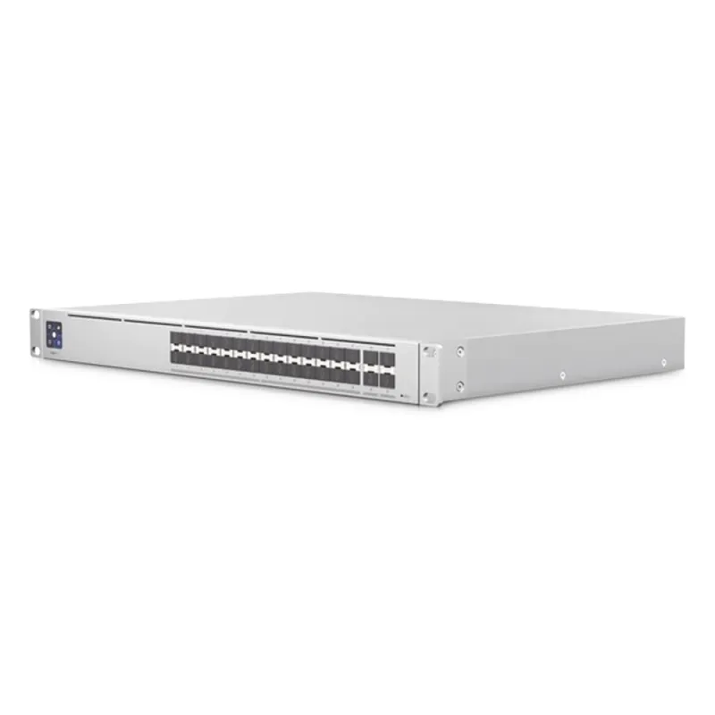 UniFi Switch USW-Pro-Aggregation, Capa 3 con 28 puertos SFP+ 10G y 4 SFP28 25G, 760 Gbps y pantalla táctil LCM 1.3''