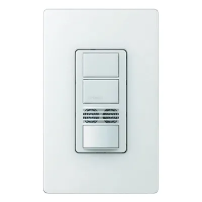 Interruptor con sensor de ocupación de doble tecnología PIR y ultrasónico, dos circuitos, 120-277 V
