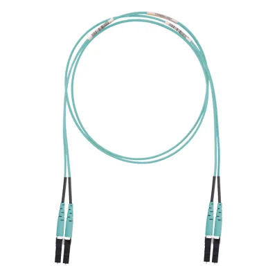 Jumper de Fibra Optica Multimodo 50/125 OM3, LC-LC Duplex, LSZH (Cero Halógenos), Color Aqua, 10 Metros (32.81 Pies)
