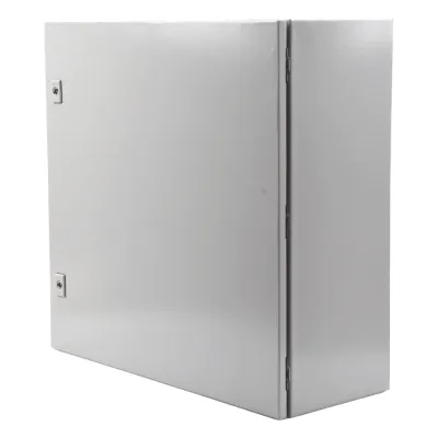 Gabinete de Acero, Nema 4 -IP 66 de 60 x 60 x 25 cm con Platina y certificado UL.