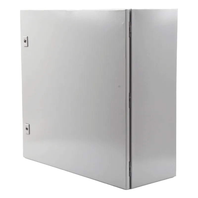 Gabinete de Acero, Nema 4 -IP 66 de 60 x 60 x 25 cm con Platina y certificado UL.