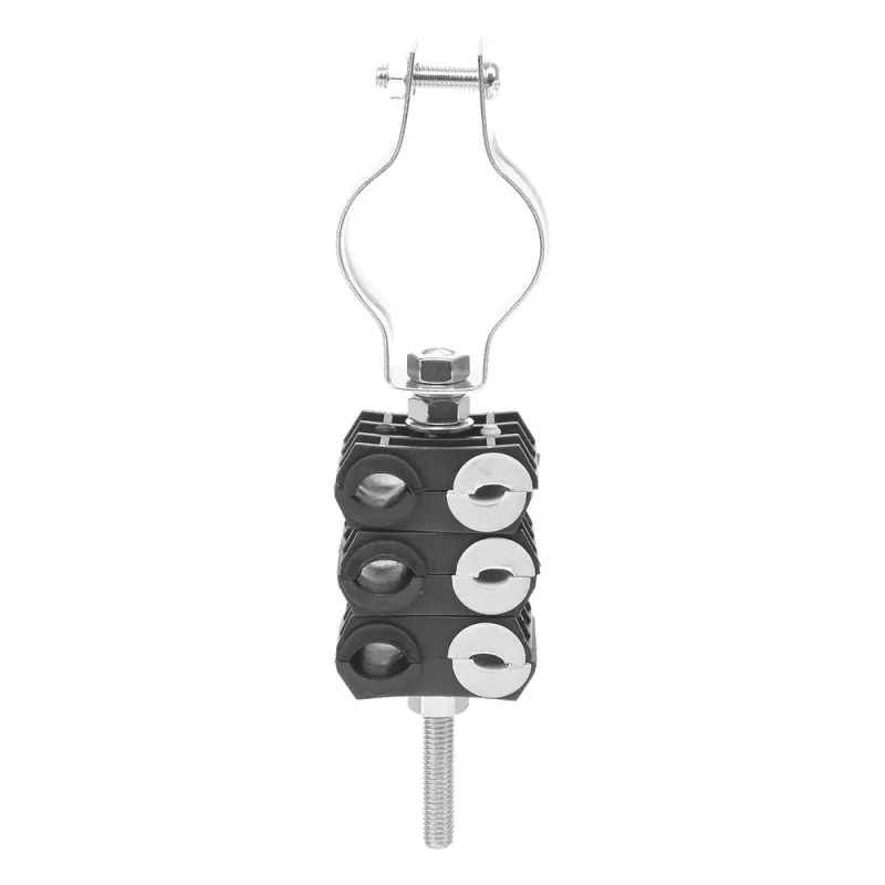 KIT de Tres Sujetadores de plastico para seis cables de 6 a 8 mm con todo y hardware de instalación en tubos de 1 1/4 in