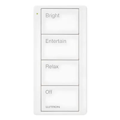 Control remoto inalámbrico Pico de 4 botones para escenas predefinidas, blanco