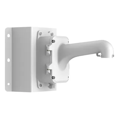 Montaje de Esquina con Caja de Conexión para Domos PTZ epcom y HIKVISION / Fabricado con Aleación de Aluminio y Acero