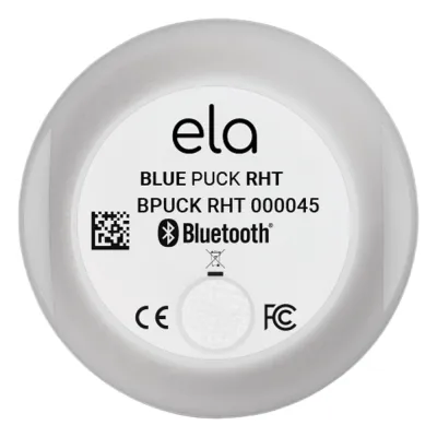 Sensor BLE de Temperatura y Humedad BLUEPUCK RHT — IP65, Alcance 500m, Batería 18 Años, Compatible Teltonika/Ruptela/TopFly