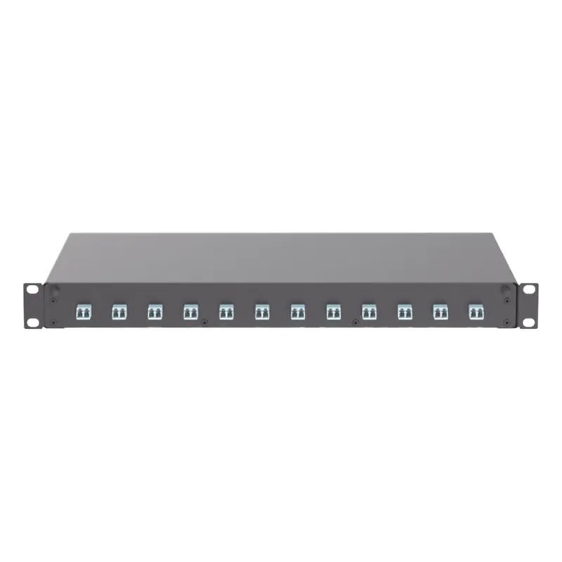 Distribuidor de Fibra Óptica, Con 12 Conectores LC Duplex (24 Fibras), Para Fibra Multimodo OM3/OM4, 1 UR