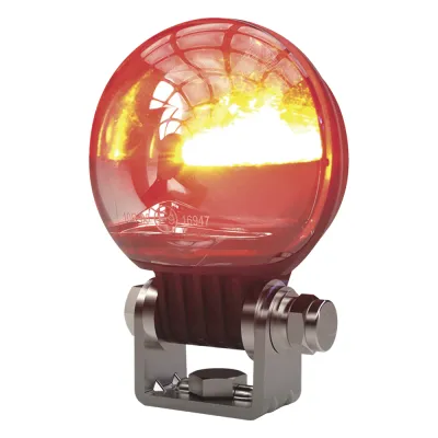 Luz LED de Seguridad para Montacargas / Proyección de Arco Rojo 180° / Baja Intensidad / 100 Lúmenes / 12-80 VCC / Zona de Exclusión Peatonal
