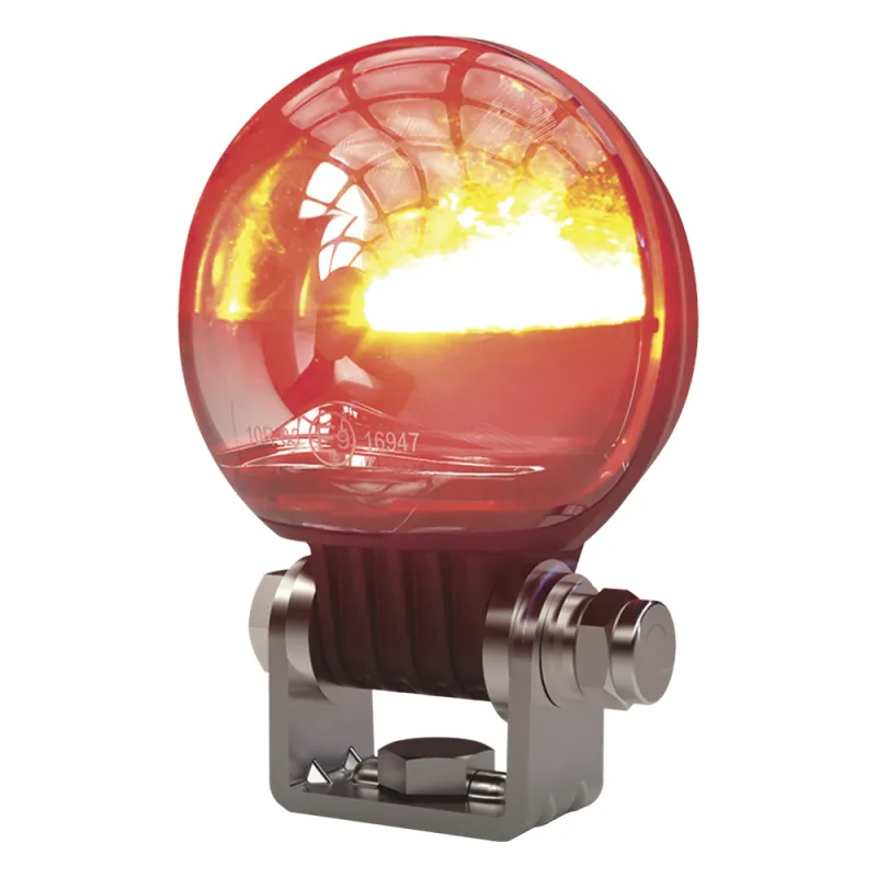 Luz LED de Seguridad para Montacargas / Proyección de Arco Rojo 180° / Baja Intensidad / 100 Lúmenes / 12-80 VCC / Zona de Exclusión Peatonal
