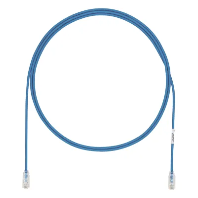 Cable de Parcheo UTP Cat6A, CM/LSZH, Diámetro Reducido (28AWG), Color Azul, 3 Metros (9.84 Pies).