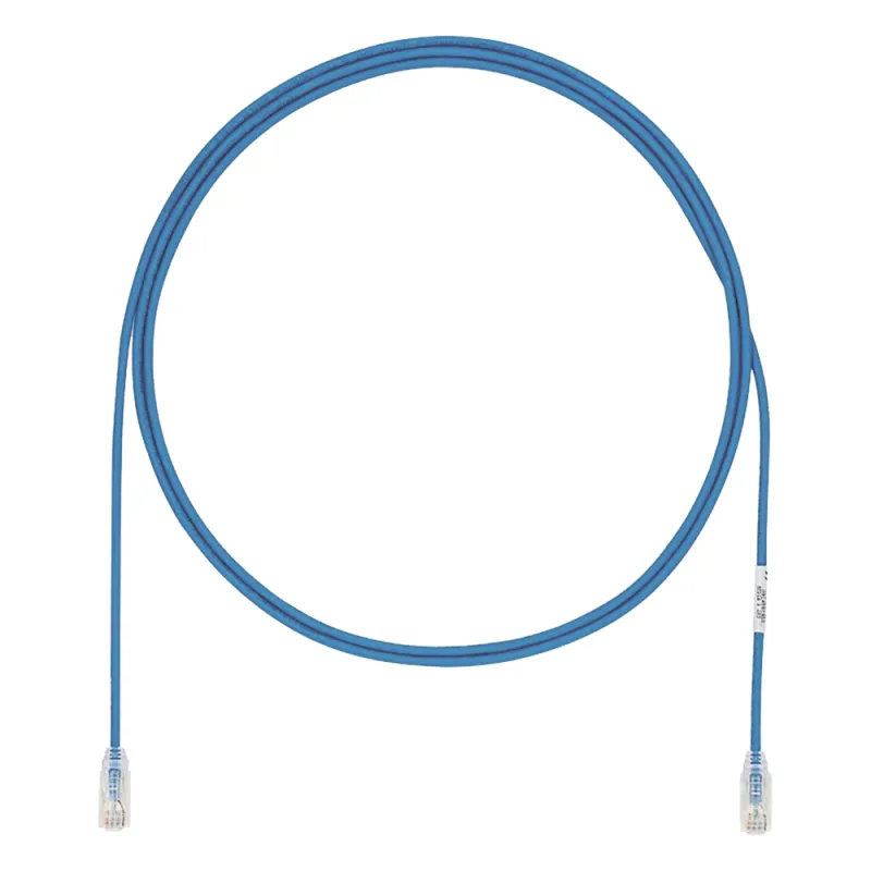 Cable de Parcheo UTP Cat6A, CM/LSZH, Diámetro Reducido (28AWG), Color Azul, 3 Metros (9.84 Pies).