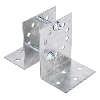 Base Multiposición para postes de paso o esquina / Acero Galvanizado Cal. 12 / 0.36 kg / Kit de Tornillería Incluido / Compatible con 7 Modelos SYSpost