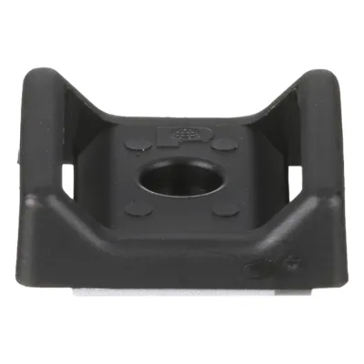 Sujetador Para Cable, con Adhesivo, 28.5 x 28.5 mm (1.12 in x 1.12 in), Color Negro, Paquete de 100pz