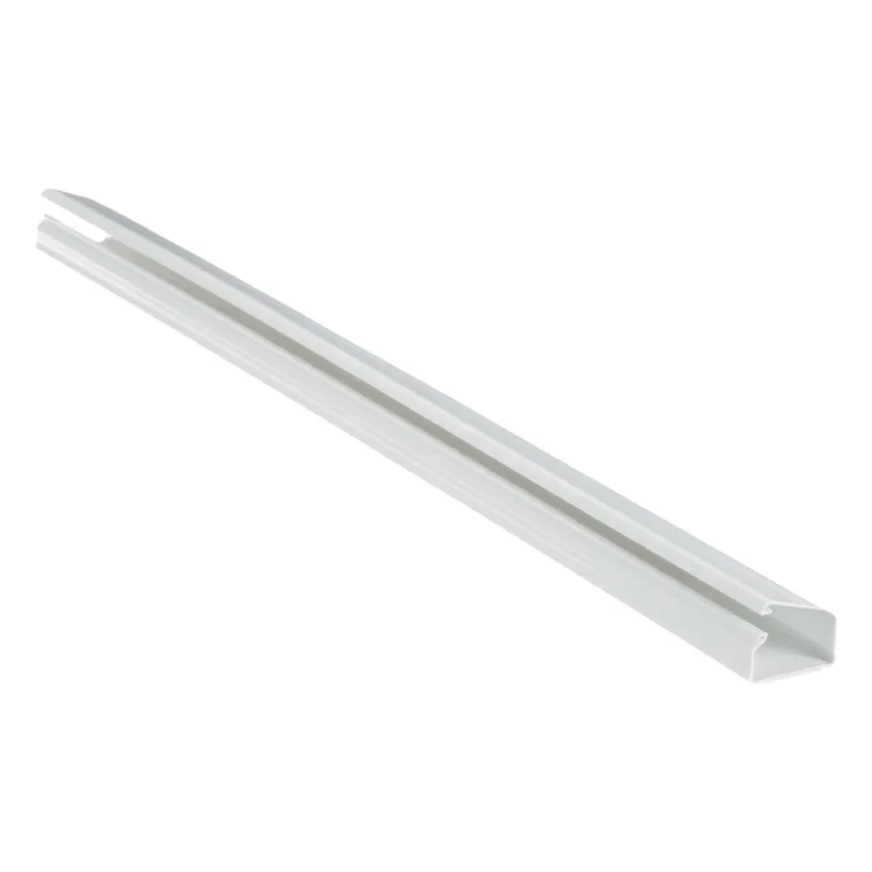 Canaleta LD10 de PVC rígido, con cinta adhesiva para instalación sin herramientas, de 38.4 x 24 x 1828.8 mm, Color Blanco