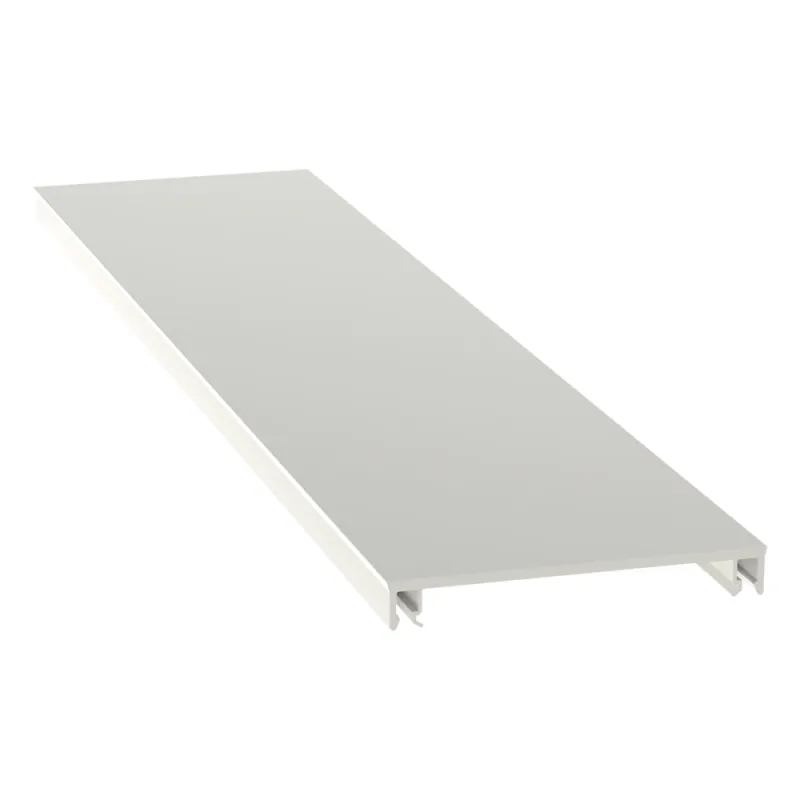 Cubierta para canaleta T-70, de PVC rígido, 70.1 x 9.1 x 1828.8 mm, Color Blanco