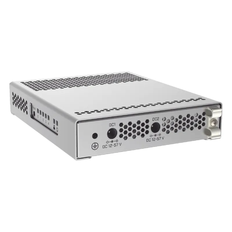 (CRS305-1G-4S+IN) Switch administrable Sistema Operativo Dual, puerto 1G Rj45, 4 puertos 10G SFP+ para Escritorio