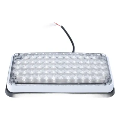 Luz de Advertencia de 7X3", Bicolor Rojo/Claro, Ideal para Ambulancias