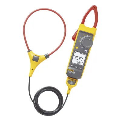 Pinza Amperimétrica de Corriente CC/CA de Verdadero Valor Eficaz con iFlex CAT III 1500 V. Ideal para Sistemas Solares, Eólicos, Baterías, Inversor, etc.