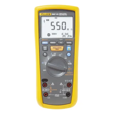Multímetro de Aislamiento 0.01 MΩ - 2GΩ . Prueba de 50V - 1000V. Compatible con FLUKE CONNECT