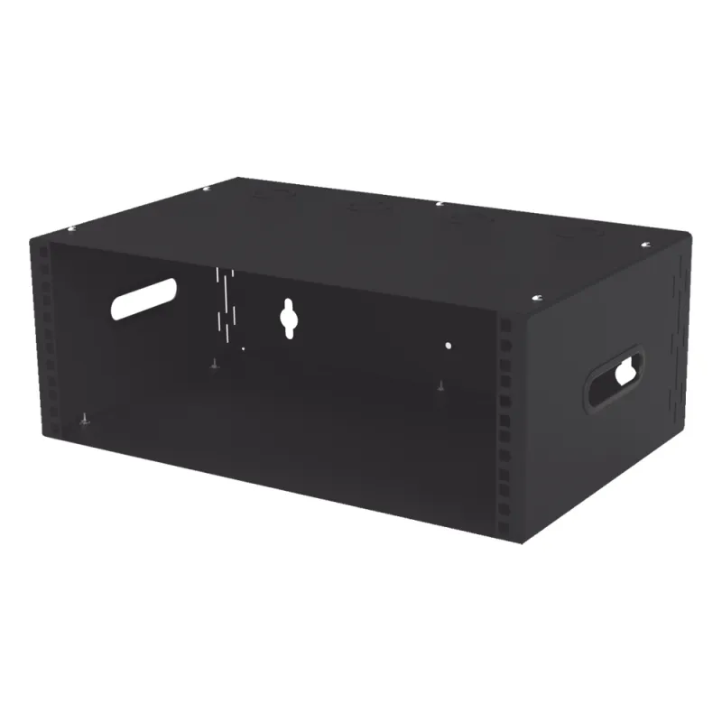 Gabinete para Montaje en Pared liviano, 4 Unidades de rack, Profundidad máxima de trabajo 250 mm, Se envía el Gabinete Armado.