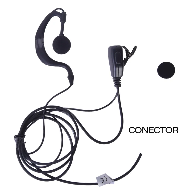 Micrófono - audífono de solapa ajustable al oído para NXPOC-130