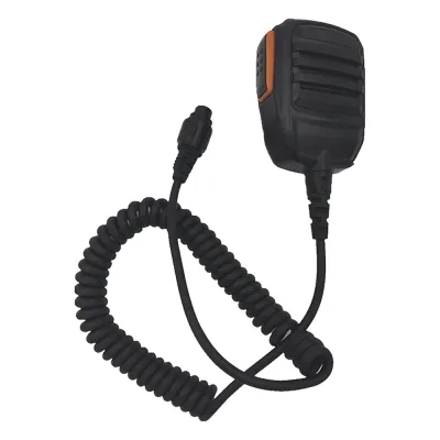 Micrófono de Mano PTT / Radio Móvil Hytera (HYT) MD760 / MD780 / MD786 / Conector Redondo 8 Pines / IP54 / Cable Reforzado con Kevlar / Prueba de Jalón 40 kg