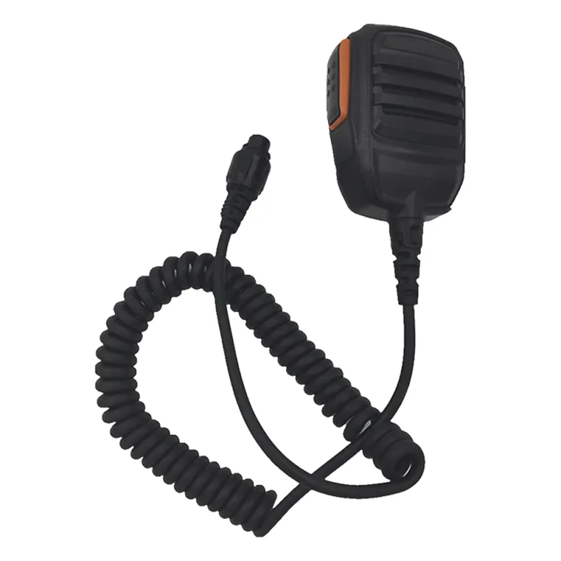 Micrófono de Mano PTT / Radio Móvil Hytera (HYT) MD760 / MD780 / MD786 / Conector Redondo 8 Pines / IP54 / Cable Reforzado con Kevlar / Prueba de Jalón 40 kg