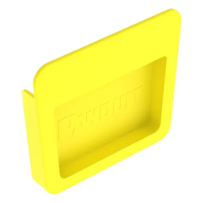 Tapa Final Para Canaletas FiberRunner™ 4x4, de Instalación a Presión, Color Amarillo