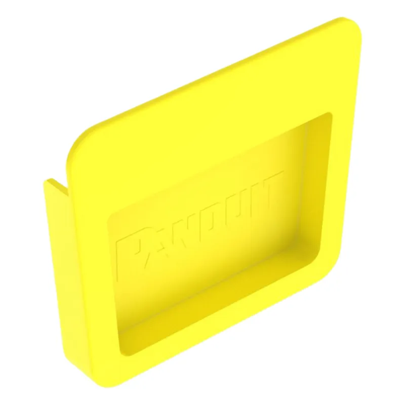 Tapa Final Para Canaletas FiberRunner™ 4x4, de Instalación a Presión, Color Amarillo
