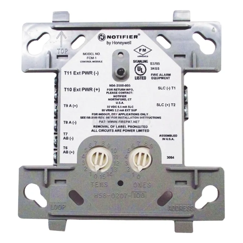 Módulo de control direccionable para circuito de notificación NAC de 24 V o audio hasta 70.7 Vrms, protocolo FlashScan