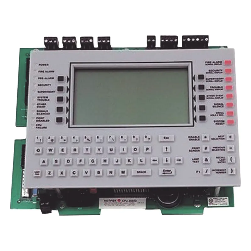 Unidad central de procesamiento con pantalla LCD de 640 caracteres y teclado QWERTY, en inglés, para panel de detección de incendio NFS2-3030
