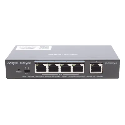 Switch Administrable PoE con 5 puertos Gigabit, 4 PoE 802.3af/at, gestión gratuita desde la nube, 54w