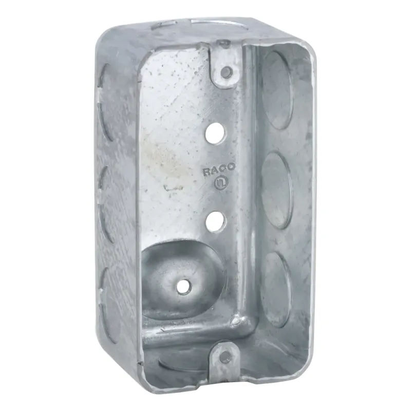 Caja (Chalupa) 4x2"/ Profundidad 1-7/8" / 7 Entradas de 1/2" y 1 de 3/4".