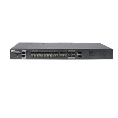 Switch distribución de fibra hasta 23 Tbps de Capacidad, 20 puertos SFP+ 10G, 4 Puertos SFP28 25G y 2 puertos QSFP+ 40G