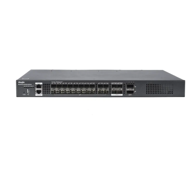 Switch distribución de fibra hasta 23 Tbps de Capacidad, 20 puertos SFP+ 10G, 4 Puertos SFP28 25G y 2 puertos QSFP+ 40G