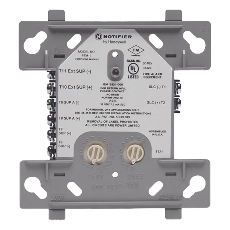 Módulo de control direccionable para teléfono de bomberos con tecnología FlashScan para paneles NOTIFIER