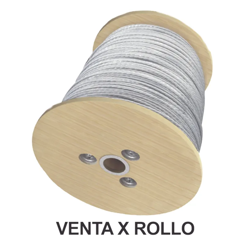 Cable Retenida de 3/8", Resistencia 4900 Kg, 7 Hilos (Carrete de 2000 metros).