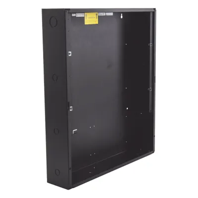 Caja posterior de 2 niveles para gabinete de panel contra incendio NOTIFIER, acero calibre 16, color negro