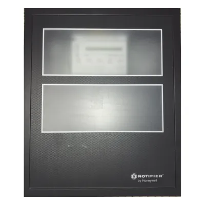 Puerta con ventana de 2 niveles para gabinete de panel contra incendio NOTIFIER, acero calibre 16, color negro