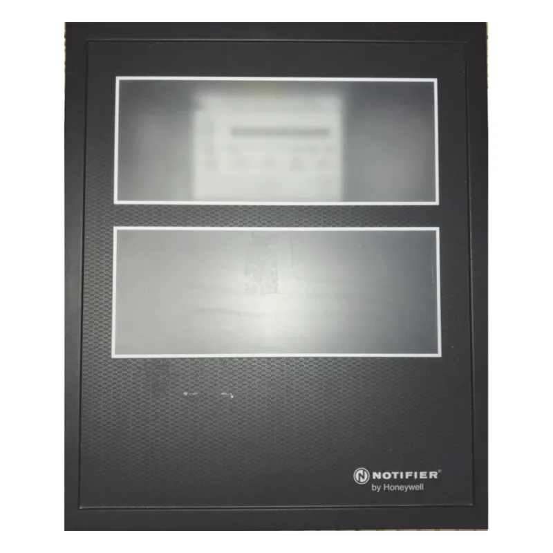 Puerta con ventana de 2 niveles para gabinete de panel contra incendio NOTIFIER, acero calibre 16, color negro