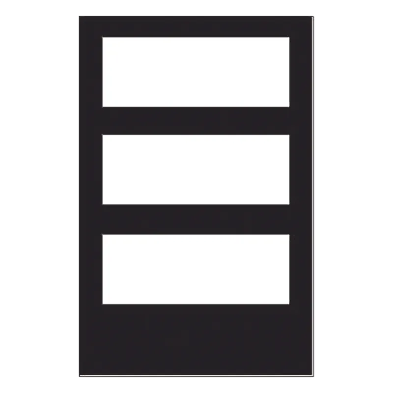 Puerta con ventana de 3 niveles para gabinete de panel contra incendio NOTIFIER, acero calibre 16, color negro