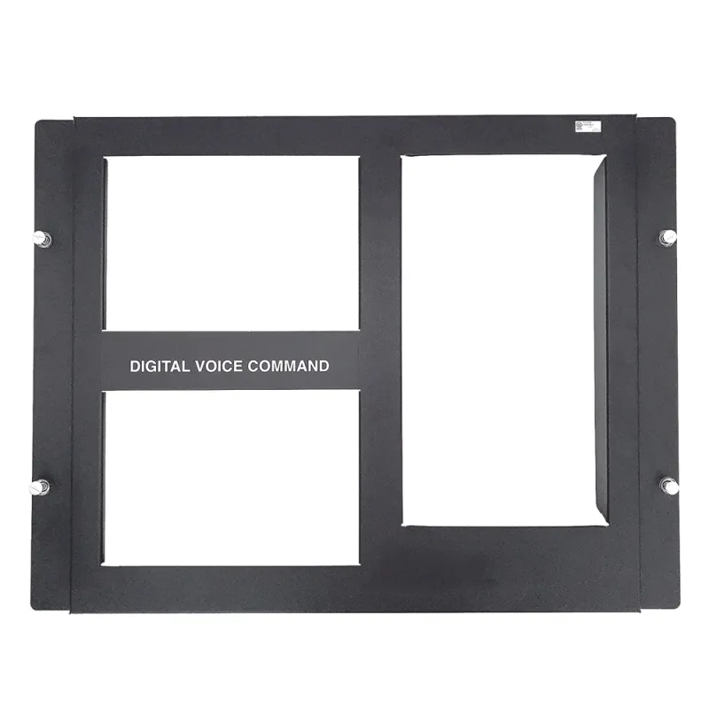 Placa de revestimiento de dos hileras para chasis CA-2 de sistemas de audio DVC / acero calibre 16 / gabinetes serie CAB-4 / negro