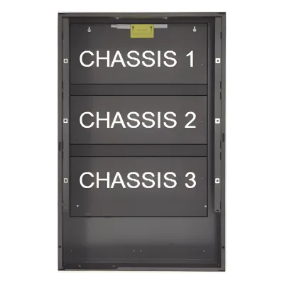 Gabinete metálico (backbox) de tres niveles para amplificadores y fuentes de alimentación / serie EQ ONYX de NOTIFIER / negro