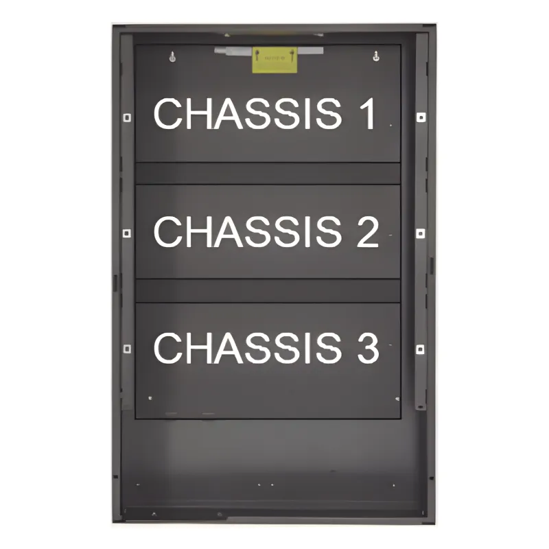 Gabinete metálico (backbox) de tres niveles para amplificadores y fuentes de alimentación / serie EQ ONYX de NOTIFIER / negro